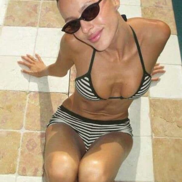 New and Fashionable Fresh Multi-Color Striped Halter Neck Tie-Up Four-Piece Bikini Set