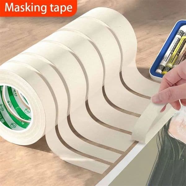 1PC 15M Masking Tape White 8mm-50mm Single Side Tape Adhesive Crepe Paper for Oil Painting Sketch Drawing Supplies Car Paintin 250527BJ
