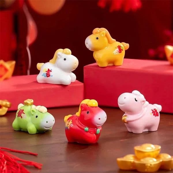 5-20pcs Mini Horse Figurines Resin Horse Model Miniature Fairy Garden Moss Landscape DIY Crafts Horse Year Desktop Decoration 260130BJ