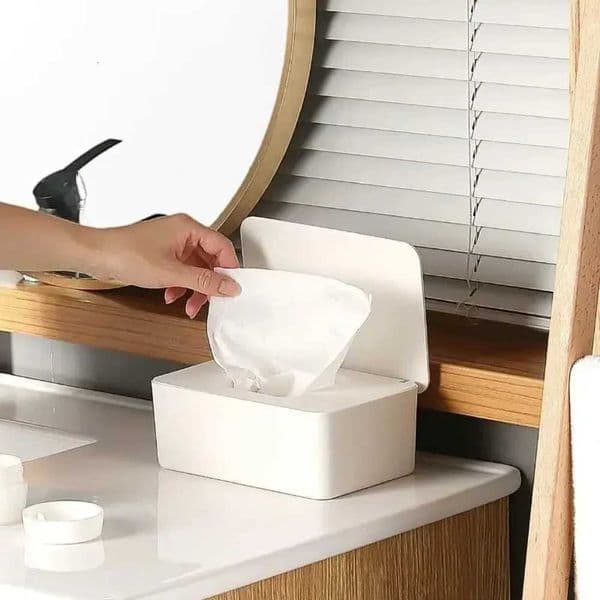 Lid Design Tissue Box Dustproof Wet Tissue Box Holder Portable Paper Organizer for Office Home Accessories Car Tissue Holder H260420