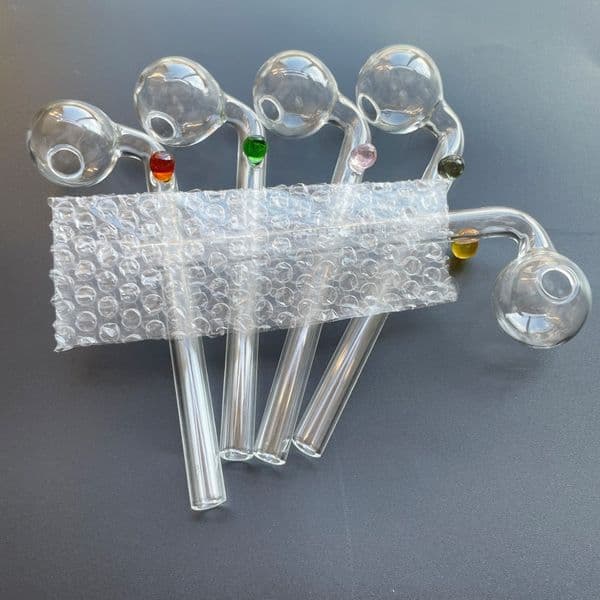 Tariff Free To AU - 30mm ball Glass Oil Burner Pipe 16cm SP Curved Bent Hand Tube Water Smoking glass Pipe
