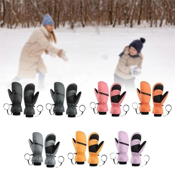 1 Pair Water Resistant Snowboard Mittens Practical Touchscreens Ski Gloves Warm Mittens Gloves Winter Gloves for Men Women 251202BJ