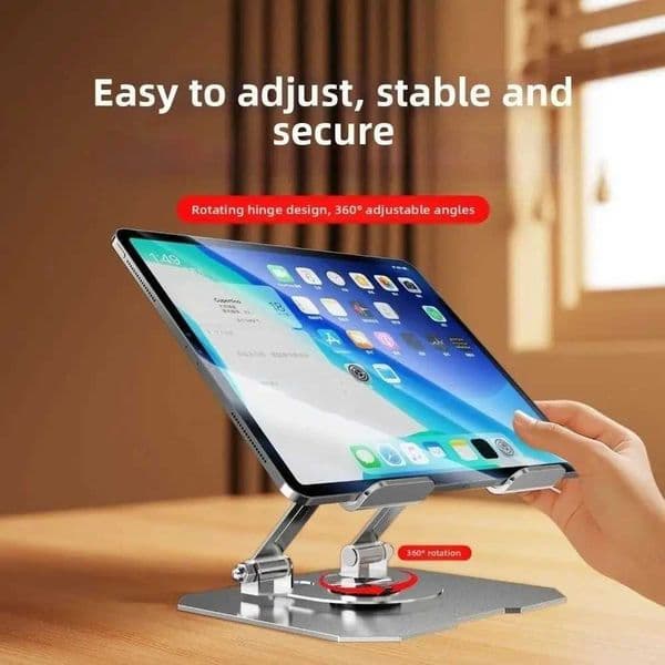 360 Rotation Tablet Stand Foldable Adjustable Cellphone Holder Anti Slip Space-saving Laptop Support Bracket Tablet Accessories S26420