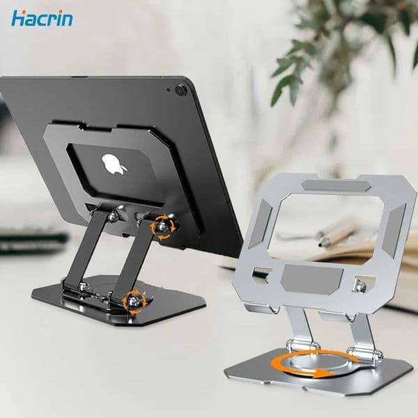 Tablet Holder Carbon Steel Stand with 360 Rotation Adjustable Stand For iPad Pro Air Mini Mobile Phone Desk Bracket 4-15 Inch S26420