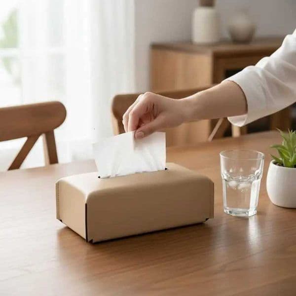 Luxury Tissue Box Leather Napkin Case Paper Cover Living Room Tissue Paper Holde H260420