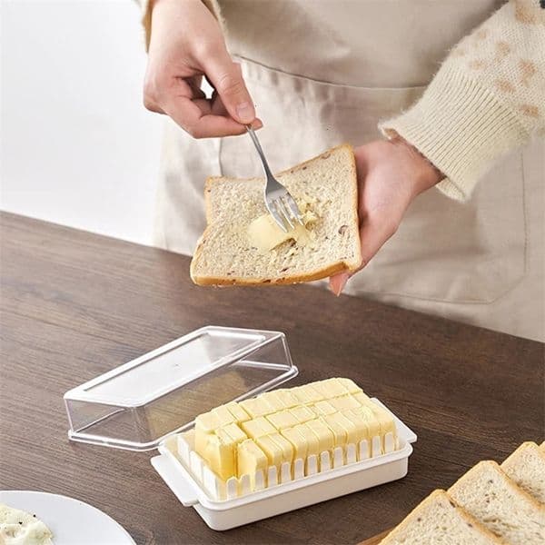 1/2PCS Butter Cutter Box Cheese Butter Storage Box with Lid Butter Dish Stick Butter Container for Refrigerator Kitchen Gadgets 250614BJ