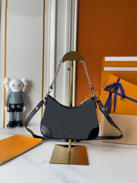 Top Mirror Quality Luxury Designer Handbags Real Leather NANO BOULOGNE Croissant Boulogne Bag Genuine Leather Monogrames Chain Crossbody Bag