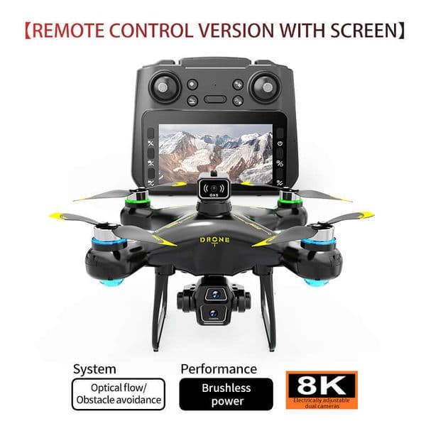 New Product S112 With Large Screen Brushless Drone Aerial Photography HD 8K Long Endurance Remote Control Aircraft Kuhangxin 2026A4