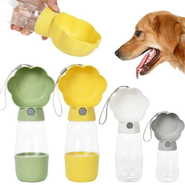 Portable Dog Water Bottle for Small Large Dogs Cats Leakproof Puppy 2 in 1 Water Food Container Chihuahua Bulldog Pet Supplies 250527BJ