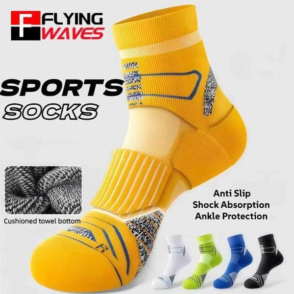 Professional Marathon Running Socks Men Thick Towel Bottom Sports Cycling Basketball Socks Odor Prevention Sweat Absorption L260417