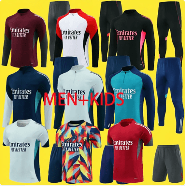NEW 2025 2026 tracksuit sets Men kids soccer football 26 27 SAKA Half pulled Long Sleeve soccer football training suit survetement foot chandal jogging kits