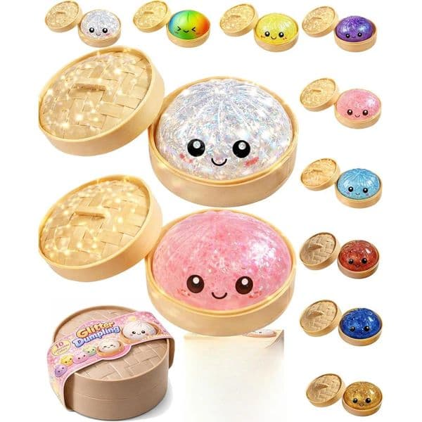 In stock dumplings Needoh pressure balls with steaming baskets colorful gummies to relieve anxiety toys for adults and children to squeeze by sea hj26420