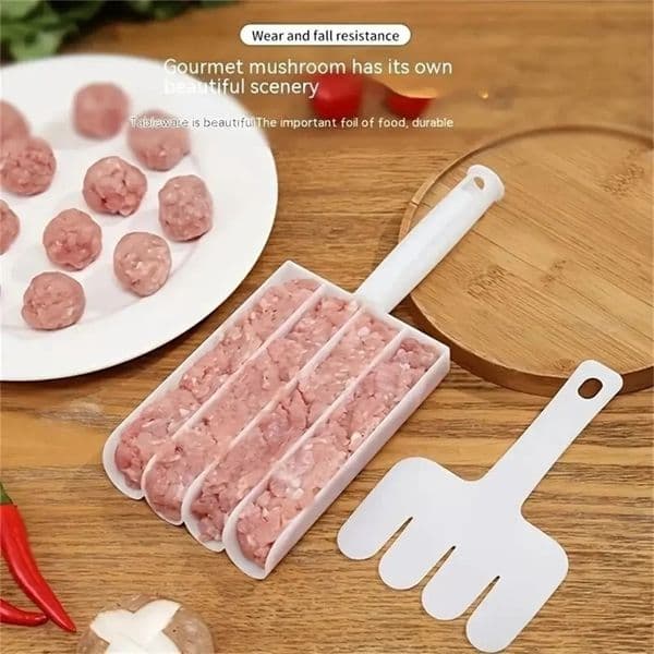 1 kitchen quadruple rice meat dumpling machine fish meatball household mold plastic spoon meat filling processing 251124BJ