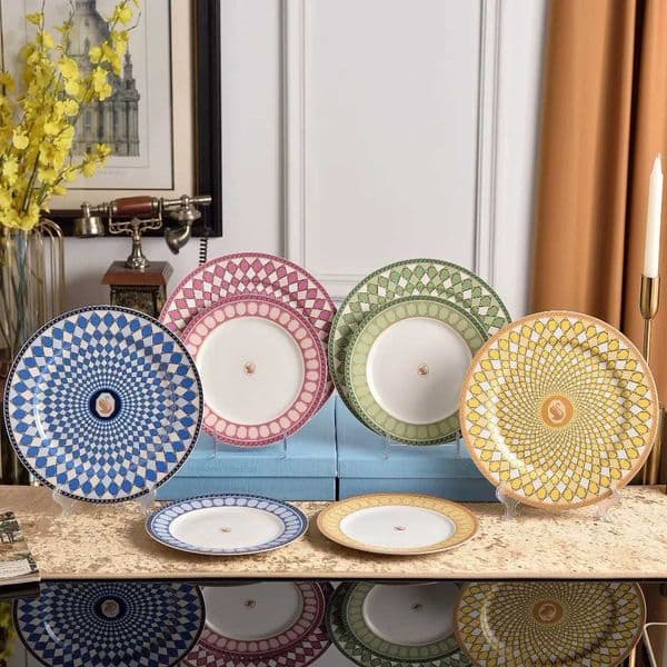 Swan Theme Serving Plate Dessert Soup Plate Fish Plate Large Round Tray Luxury Tableware for Home Use Ceramic China Bone T260420