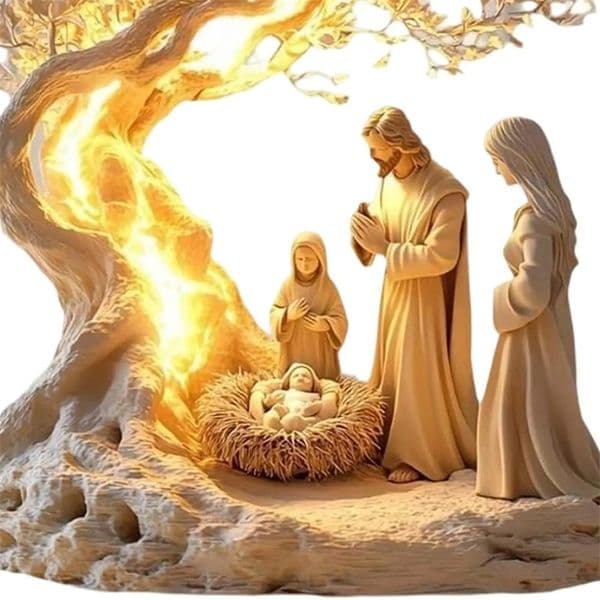 Acrylic Nativity Scene Statue born Christmas Scene Desktop Decoration 2D Centerpiece Christmas Nativity Acrylic Flat Statue 251201BJ