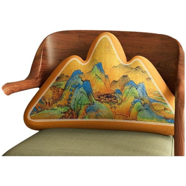 Chinese Style Back 2026 New Model Living Room Sofa Office Chair Mountain-Shaped Backrest Cushion