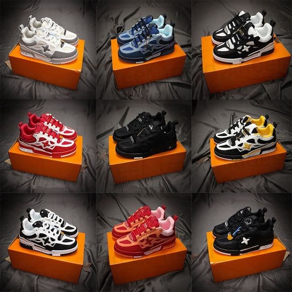 2026 fashion new printing casual skate shoes designer White luxury brand sneakers SKATE 1854 mens women low cut platform classic black white grey trainers B4
