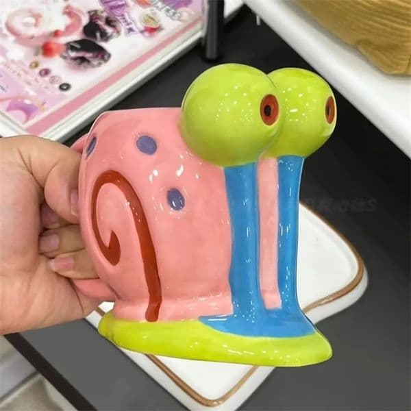260ML Snail Ceramic Coffee Mug With Handle Porcelain Milk Tea Cups Cartoon Cute Drinkware For Kids Boys Girls Gift 260106BJ