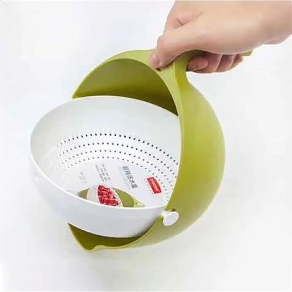 Creative Double-layer Washing Colander Baskets Kitchen Tools Drain Basket Bowl Washing Vegetables Fruit Strainer Tray Basket 260414BJ