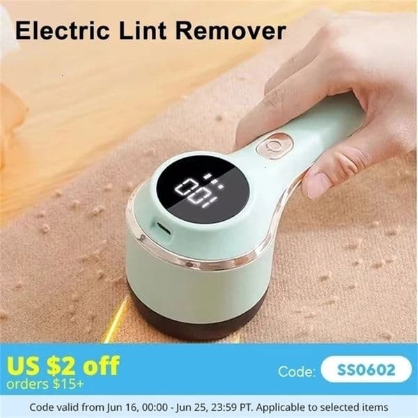 Lint Remover For Clothing Hair Ball Trimmer Fuzz Pellets Clothes Sweater Fabric Shaver with LED Digital 260127BJ