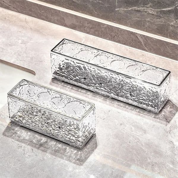 Light Trendy Shelf Glacier Pattern Toothbrush Electric Toothbrush Holder No Punching Toothpaste Storage Rack 260130BJ