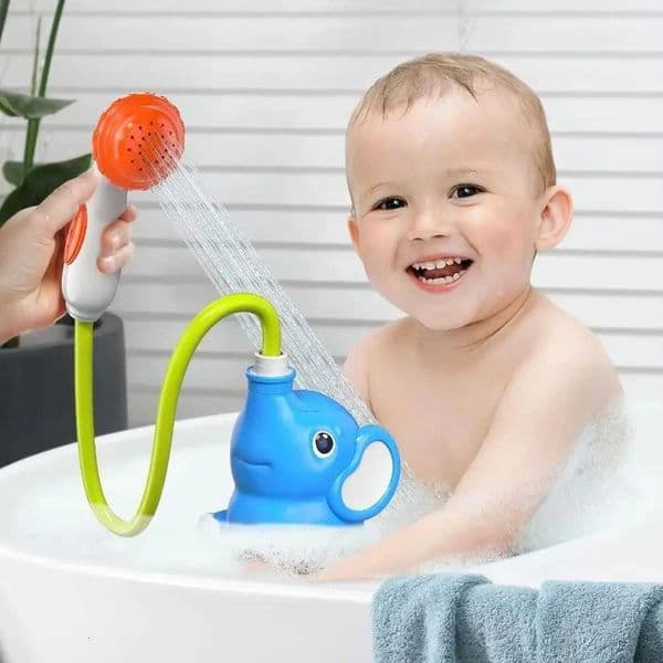 Watering Elephant Baby Bath Toy Spinning Fun Sensory Play Elephant Water Pump Toy Interactive Strong Suction C260420