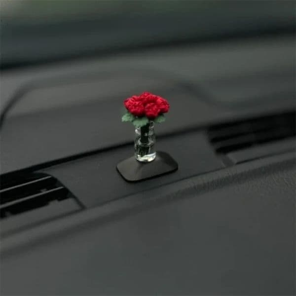 Dainty roses car center console window ornament mini cure car accessories ladies car personality beautiful interior ornaments 260130BJ