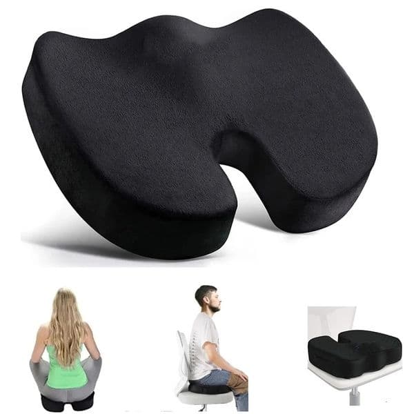 U-Shaped Memory Foam Seat Cushion Orthopedic Pillow for Office Chair Car Travel Hip Back Support 260306BJ