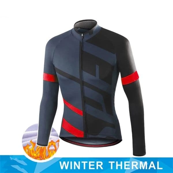 Winter Thermal Fleece Cycling Jersey Mens Bicycle Clothing MTB Long Sleeve Warm Tops Road Bike Jacket Outdoor Sportswear 251112BJ