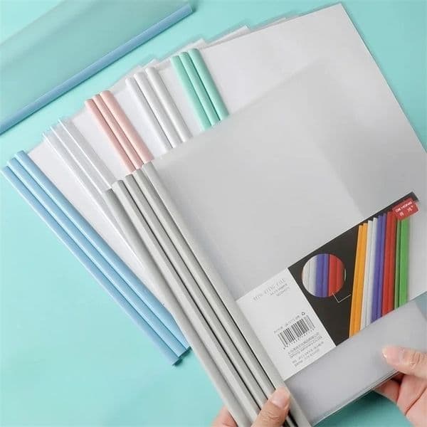 5pc/set A4 Transparent Folder Thickened Plastic Folder File Waterproof Test Paper Storage Bag Office Document Classification Bag 250627BJ