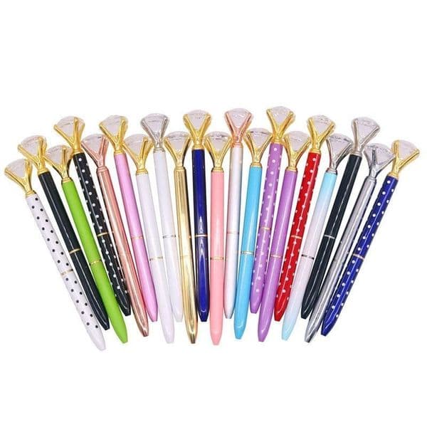 Luxury crystal pen Big Diamond Metal Ballpoint Pen Gift Promotion Student Stationery Office Writing Pen