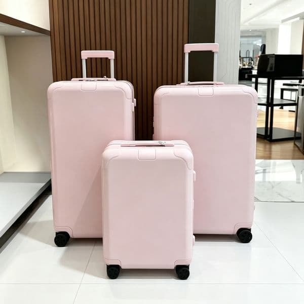 Ballet Pink Designer Suitcase Luxury Luggage with Wheels Boarding Case Trunk Case Polycarbonate Large Capacity Suitcases Unisex Trolley Box