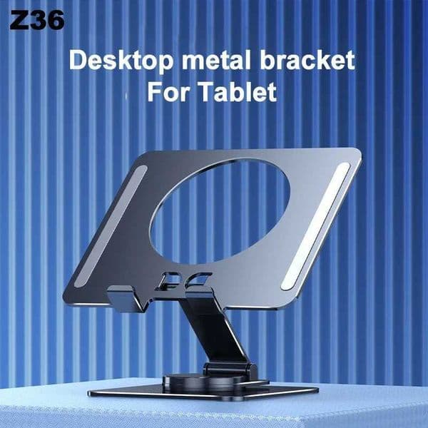 SL12/Z27 Aluminum Alloy Tablet Universal Folding Bracket Desktop Stand Z36 Rotation Base Adjustable Flat Holder for IPad S26420{category}