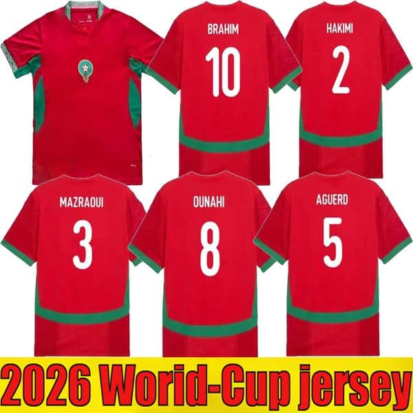 Morocco Jersey World Cup 2026 Maillot Maroc Soccer Jerseys National Team HAKIMI BRAHIM OUNAHI SAISS ZIYECH Y.EN-NESYRI 26 27 Special Football Shirts Tops Kids Kits