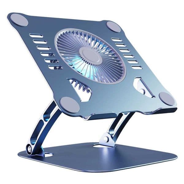 Laptop Tablet Foldable Stand With Cooling Fan Heat Dissipation Stand For MacBook Air Pro Desktop Cooler Aluminum Notebook Holder S26420