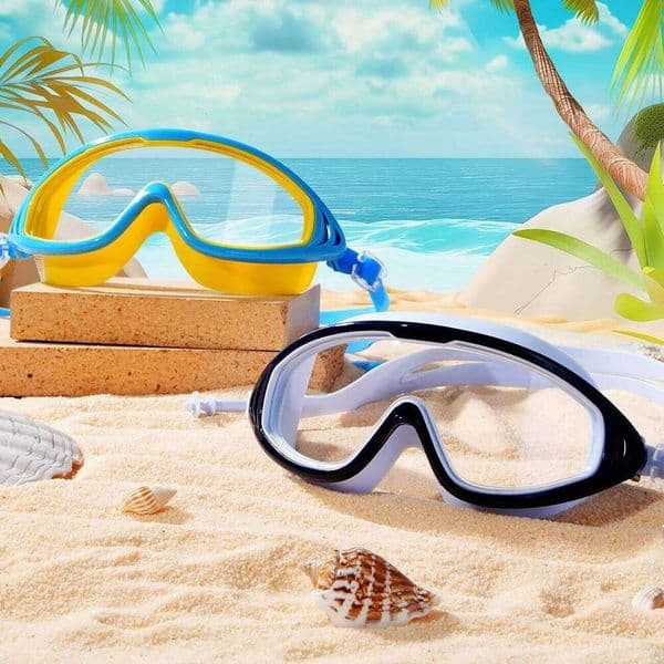 1PC Swim goggles for Adult Youth with Soft Silicone Gasket, Anti-fog UV Protection No Leak Clear Vision Pool Goggles