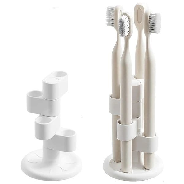 360 Rotating Toothbrush Holder Pen stand Makeup Brush Organizers for Bathroom Vanity Desk 251229BJ