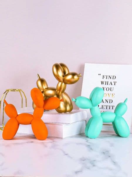 Nordic Minimalist Resin Balloon Dog Sculpture for Home Decor Bedroom Living Room and Table Decoration Trendy Decorative Figurine T260512