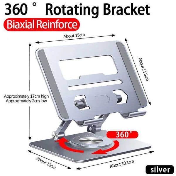 P12 Tablet Computer Bracket 129-inch Aluminum Alloy Metal 360 Rotating Lifting Lazy Desktop Mobile Phone Support Bracket S26420