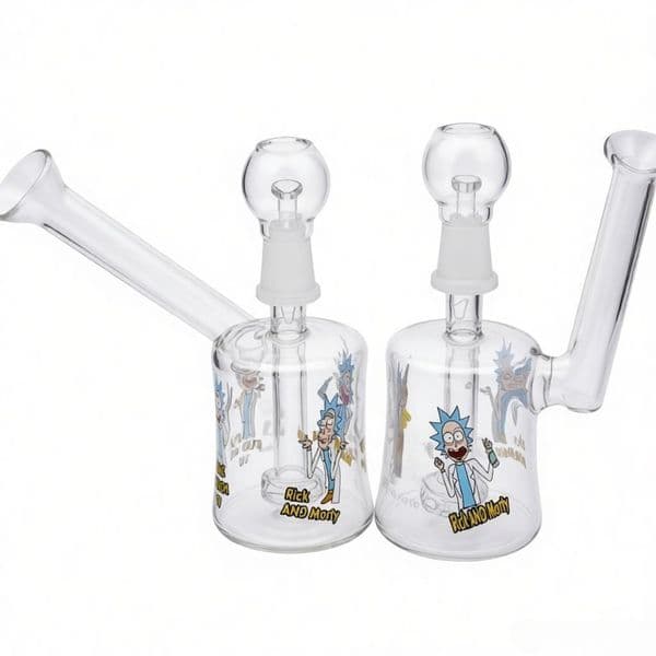 Wholesale cheap Travel USA Popular Water Bong Pipes Bubbler Hookahs Shisha Thick heady Mini glass Water Bongs With 14mm Female oil burner banger Nail bowl for smoking