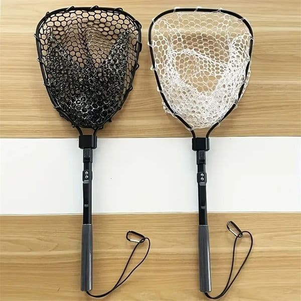 1pcs Portable 29.33in Length Folding Fishing Brail Net Lightweight Aluminum Alloy Frame Fishing Landing Scoop Net for Freshwater 250614BJ