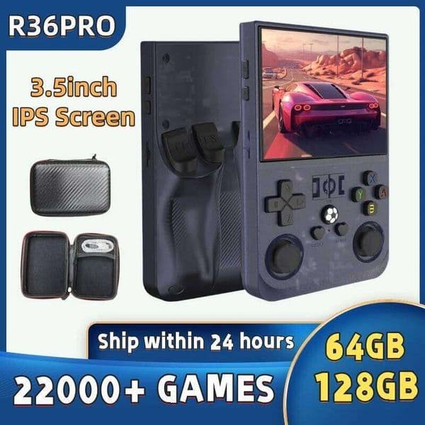 R36 PRO Open Source Retro Handheld Video Game Console with 3.5 Inch IPS Screen 4000mAh Linux System Portable Pocket Player Games 26Y0420