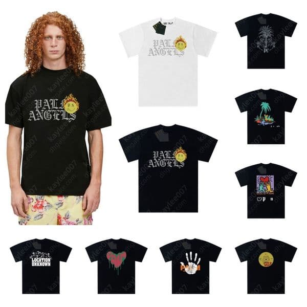 palmity angels brand t shirt designer luxury mens tshirt women leisure graphic tee fashion summer ventilate shirts men outdoor popular high quality clothing 050