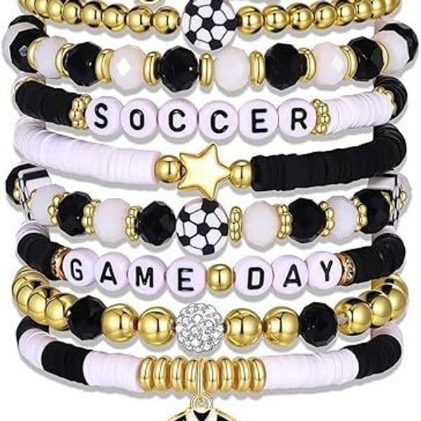 STOCK Fan-Friendly World Cup Soccer Ball Enamel Charm With Elastic Wristband Free Shipping