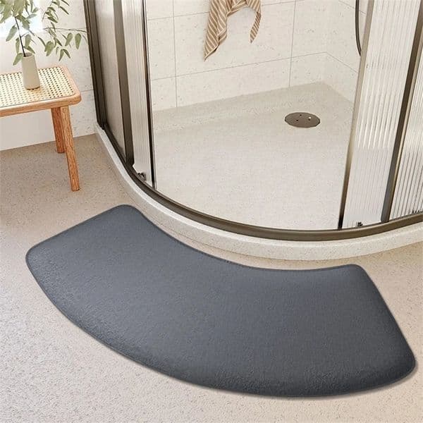Curved bathroom mat shower room foot pad thick sponge toilet absorbent foot mat toilet non-slip mat dirt-resistant entrance mat 260109BJ