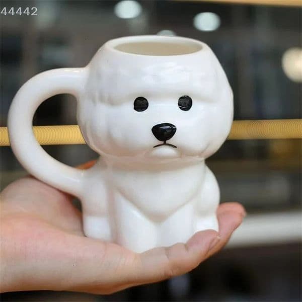 Office Water Drinking Cups Coffee Cups Birthday Gifts Couple Cups Home Daily Use Creative Cute Little Dog Ceramic Mugs 260228BJ