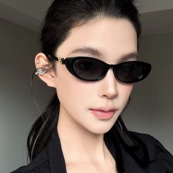 2026 New Retro Oval Simple and Elegant Small Frame Sunglasses, UV Protection Sunglasses
