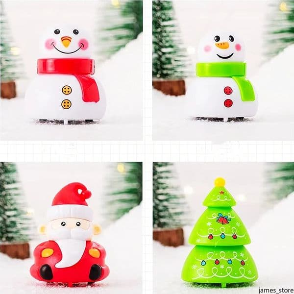 Christmas Party Gifts Decoration Cartoon Christmas Tree Old Man Snowman Pull Back Car Toys Children Santa Claus Birthday Party Gifts