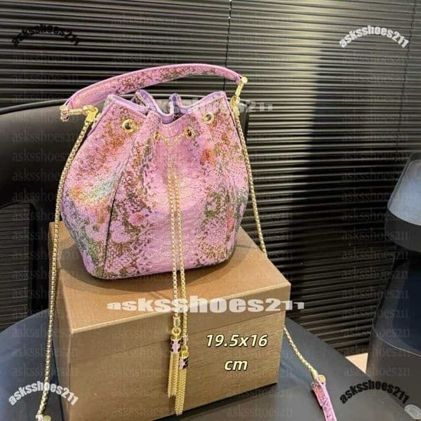 Evening Bags Luxury Bucket Chain Evening Tote Dinner Party Crossbody Bags Serpentine Sequin Snake Purse Designer Fashion Shopping Shoulder Bag Totes #asksshoes211