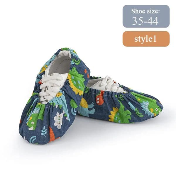 Reusable Shoe Cover NonSlip Indoor Shoes Case Adult Foot Printing Covers Protector Washable Overshoes Household 260420